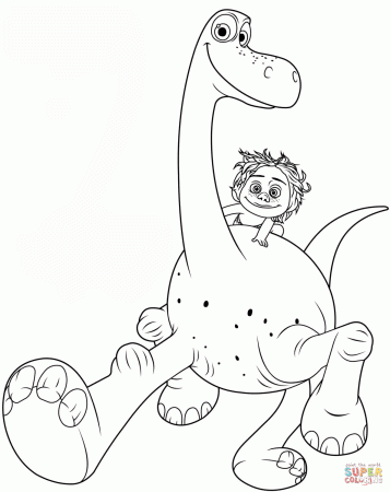 Arlo and Spot coloring page | Free Printable Coloring Pages