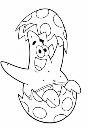 Patrick Star in Easter Egg Coloring Page - Free & Printable ...
