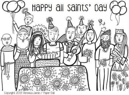 Paper Dali: Free All Saints' Day Coloring Page [Downloadable PDF]