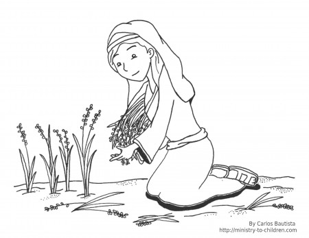 Ruth Coloring Page (free Bible printable)