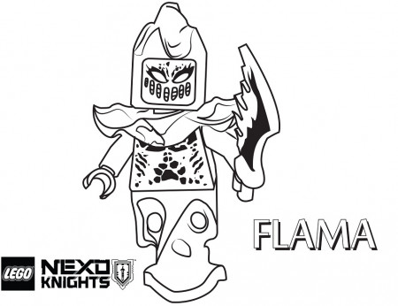 Flama from Nexo Knights Coloring Page - Free Printable Coloring Pages for  Kids