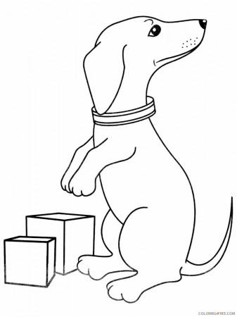 Dachshund Coloring Pages Animal Printable Sheets Dachshund 2 2021 1399  Coloring4free - Coloring4Free.com