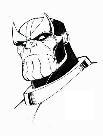 Thanos's Angry Face Coloring Page - Free Printable Coloring Pages for Kids