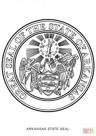 Arkansas State Seal coloring page | Free Printable Coloring Pages
