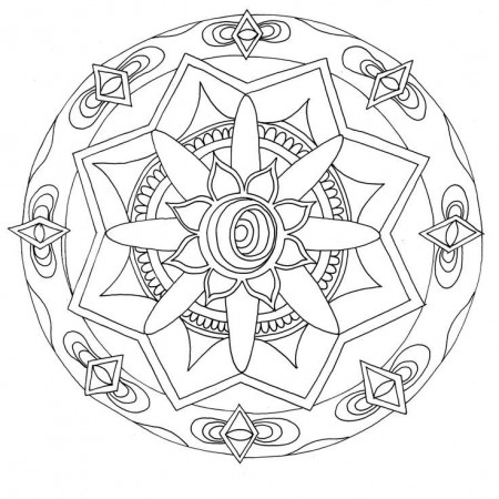 A mandala I drew for the stoner's coloring book. So soothing ...