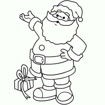 santa coloring page | Coloring Pages for Kids