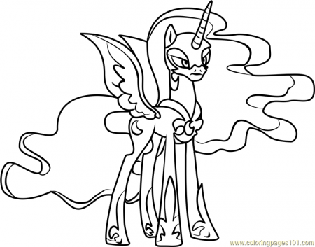 Nightmare Moon Coloring Page for Kids - Free My Little Pony - Friendship Is  Magic Printable Coloring Pages Online for Kids - ColoringPages101.com | Coloring  Pages for Kids