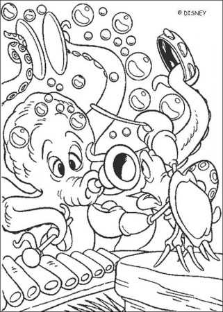 The Little Mermaid coloring pages - The sea shells