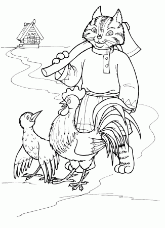 coloring pages the fairy tale The Golden Cockerel Free Coloring ...