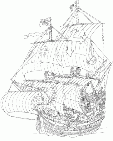 Kids-n-fun.com | 9 coloring pages of Sailing Ships