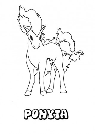 FIRE POKEMON coloring pages - Ponyta