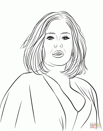 Adele coloring page | Free Printable Coloring Pages