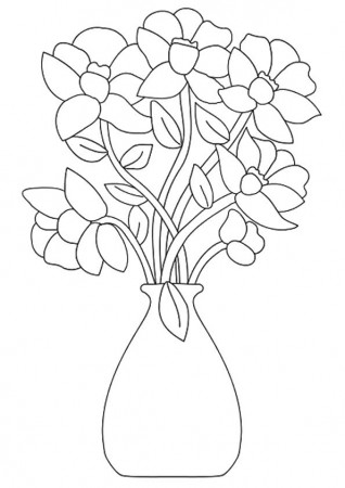 print coloring image - MomJunction | Flower coloring sheets, Printable flower  coloring pages, Flower coloring pages