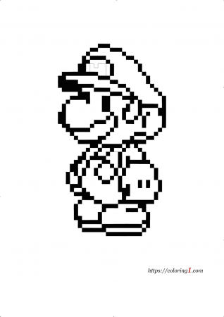 Pixel Mario Coloring Pages - 2 Free Coloring Sheets (2021) | Mario coloring  pages, Free printable coloring sheets, Coloring pages