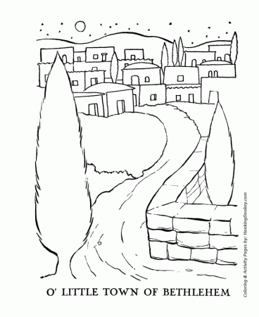 Religious Christmas Bible Coloring Pages - Little Town of ...