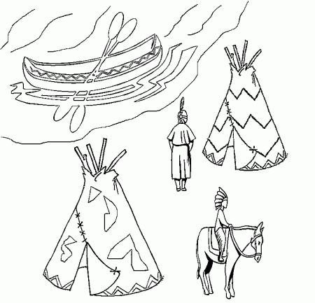 Native American S - Coloring Pages for Kids and for Adults