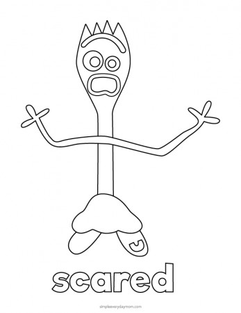 Toy Story 4 Forky Coloring Pages For Kids