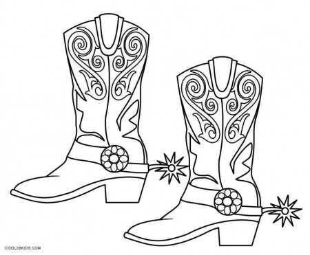 Cowboy Boots Coloring Page Coloring Pages Pictures Imagixs ...