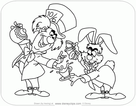 Alice in Wonderland Coloring Pages (4) | Disneyclips.com