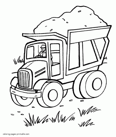 Coloring page lorry || COLORING-PAGES-PRINTABLE.COM
