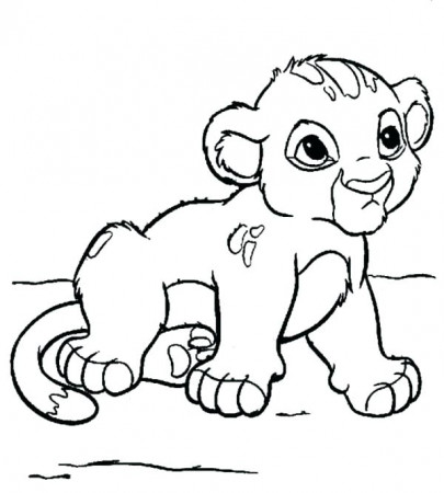 Baby lion printables coloring pages Young simba catching bugs coloring page  coloring rocks | Rheta.abimillepattes.com