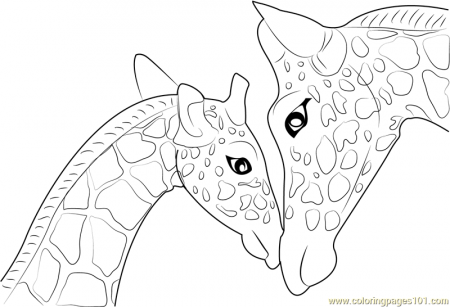Mother And Baby Giraffe Coloring Page - Free Giraffe Coloring Pages :  ColoringPages101.com