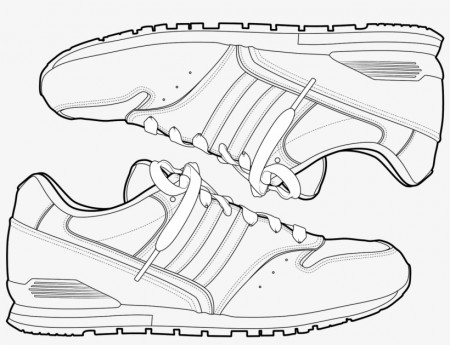 Drawn Converse Transparent - Running Shoe Coloring Pages - Free Transparent  PNG Download - PNGkey