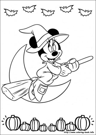 minnie-65.jpg (567×794) | Witch coloring pages, Mickey mouse coloring pages,  Halloween coloring pages