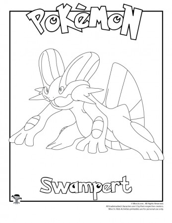 Swampert Coloring Page | Woo! Jr. Kids Activities