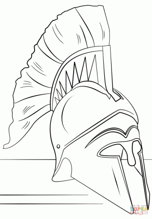Roman Soldier Helmet coloring page | Free Printable Coloring Pages