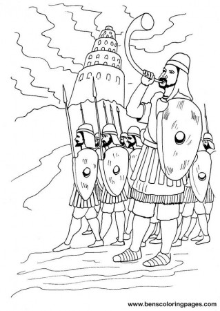 Bible tower of babel coloring page.