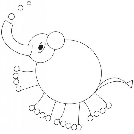Cartoon elephant coloring page | Download Free Cartoon elephant 