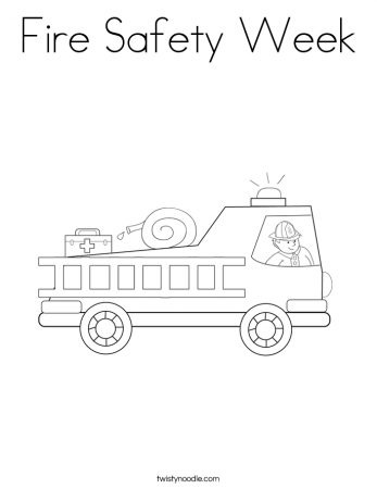 Fire Safety Week Coloring Page - Twisty Noodle