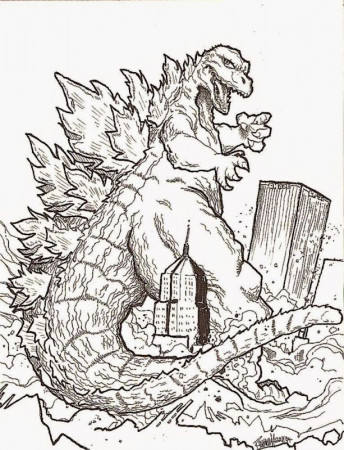 Godzilla Coloring Sheets | Free Coloring Sheet