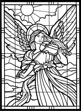 Stained Glass Color Sheets - Coloring Pages for Kids and for Adults