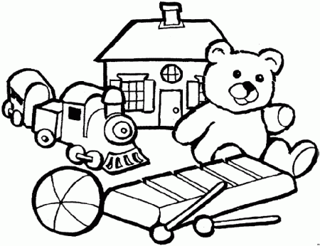 Christmas toys coloring pages download and print for free