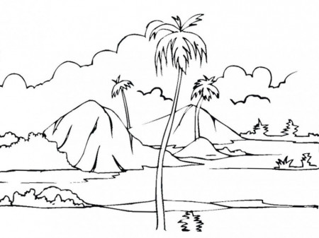 Nature Coloring Pages Coloring Page For Kids | Kids Coloring