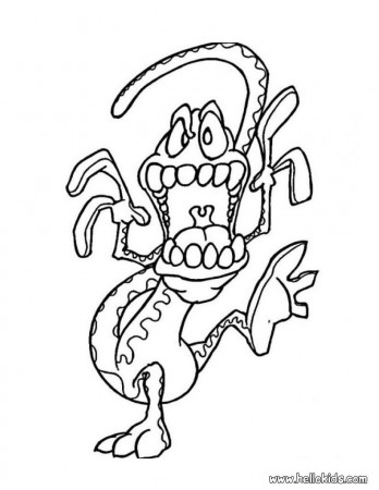 HALLOWEEN MONSTERS coloring pages - Lizard monster