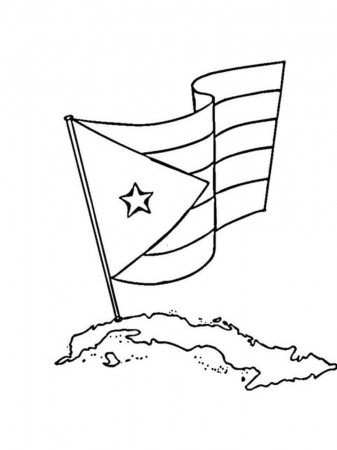 Printable Cuba Flag Coloring Page - Free Printable Coloring Pages for Kids