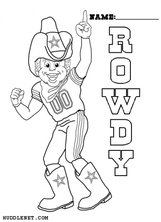 Dallas Cowboys: Free Coloring Pages - Huddlenet