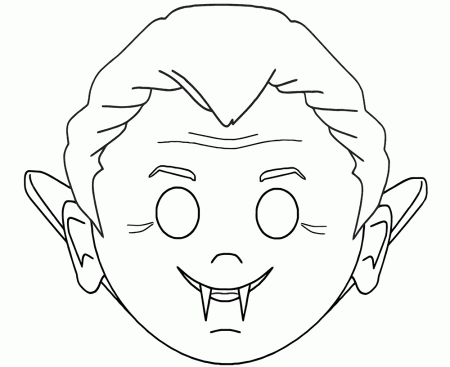 Halloween Vampire Mask Coloring Page - Free Printable Coloring Pages for  Kids