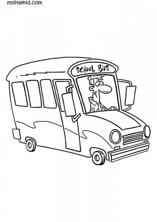 Bus coloring pages for children — Print for free