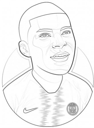 Kylian Mbappé 5 Coloring Page - Free Printable Coloring Pages for Kids