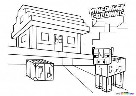 Minecraft Farm - Coloring Pages for kids