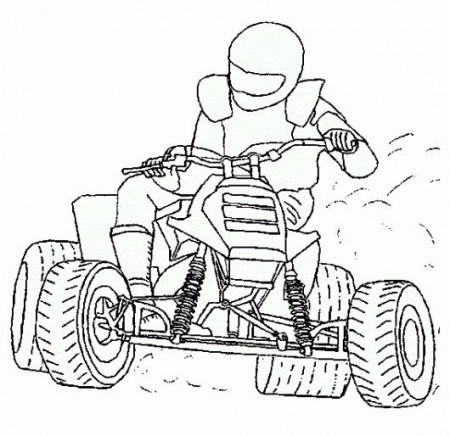 Man Riding ATV Motor Coloring Sheet | Coloring pages, People coloring pages,  Free coloring pages