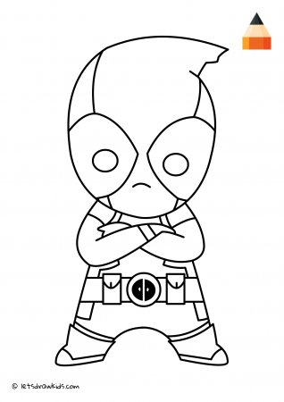 Coloring Page - Deadpool Chibi | Superman coloring pages, Coloring pages  for kids, Coloring pages