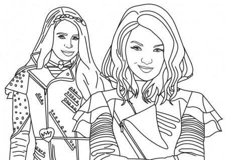 Mal and Audrey Coloring Pages - Descendants Coloring Pages - Coloring Pages  For Kids And Adults