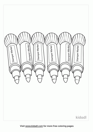 Stamper Marker Coloring Pages | Free School-and-subjects Coloring Pages |  Kidadl
