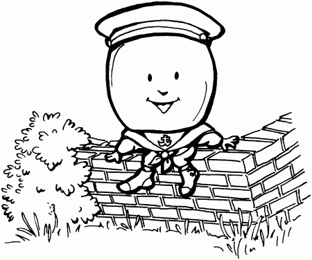 Humpty Dumpty Coloring Page - Coloring Pages for Kids and for Adults