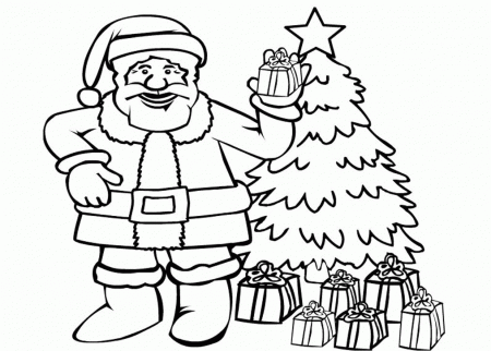 Santa Claus Free Coloring Pages For Christmas | Christmas Coloring ...